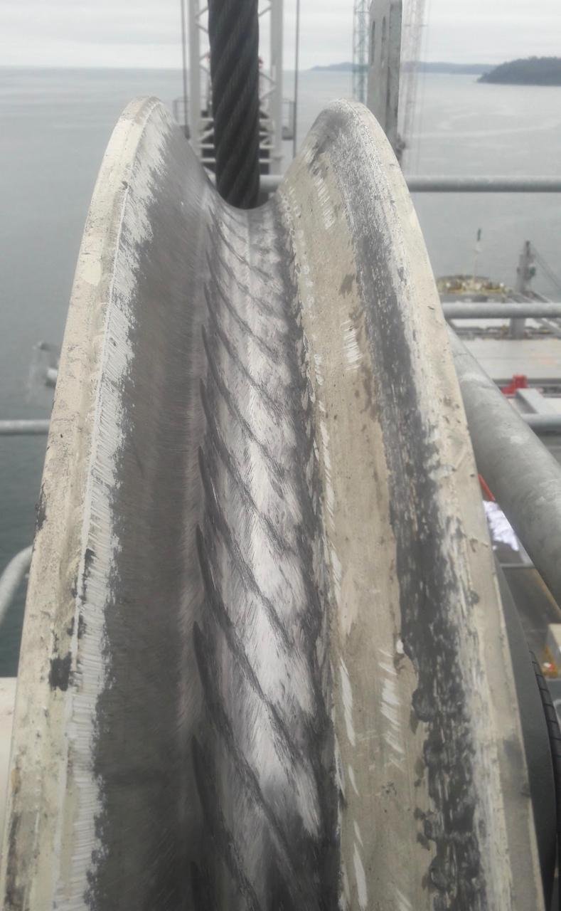 Trabajo de mantenimiento de gruas EMEG